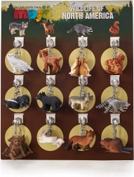 Mojo display z 72 brelokami do kluczy – leśne zwierzęta