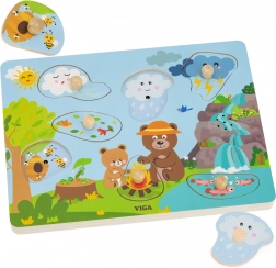 Drewniane puzzle DŹWIĘKI PRZYRODY od VIGA