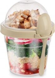Kubek na jogurt z łyżeczką i miseczką na musli 400 ml