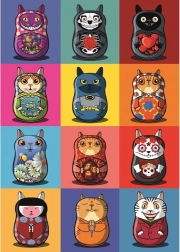 Puzzle Magnolia Catryoshky 1000 elementów