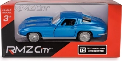 Metalowy model RMZ City Chevrolet Corvette Stingray Split Window 1963 1:35 niebieski