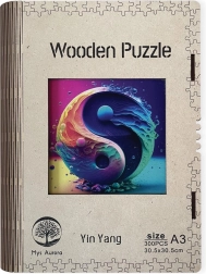 Drewniane puzzle Yin Yang