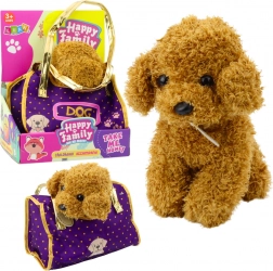 Pluszowy piesek w torebce brązowy