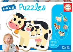 Baby puzzle zwierzątka na farmie 5w1 (2–4 elementy) EDUCA