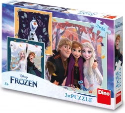 puzzle disney frozen radosna jesień 3x55 elementów