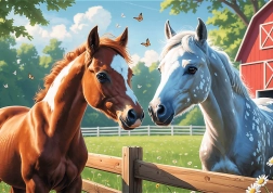 TREFL Puzzle Konie na polanie 200 elementów