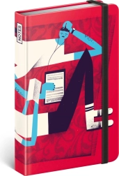 Liniowany notes w twardej oprawie 11 × 16 cm Dominik Miklušák – czerwony