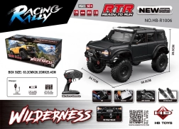 RC auto WILDERNESS 1:10, czarne, wodoodporne, oświetlenie LED