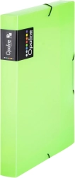 Pudełko na dokumenty z gumką A4 zielone
