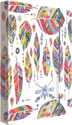 Pudełko na zeszyty A4 Jumbo Piórka