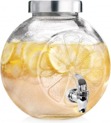 Szklany dyspenser do napojów z kranikiem 5,4 l