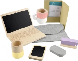 Fisher-Price drewniany zestaw home office dla dzieci (9 elementów)