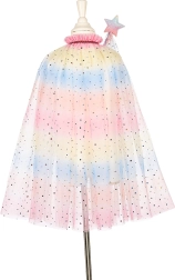 Dziecięcy kostium – peleryna jednorożca z opaską i różdżką (3–4 lata)