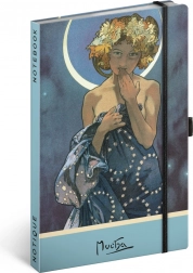 Notatnik Alfons Mucha – Luna, w kropki 13 × 21 cm