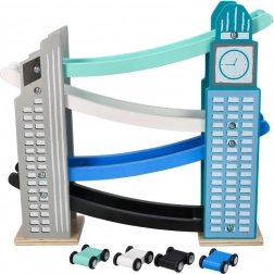 Drewniany tor samochodowy Towarzysz wieżowców