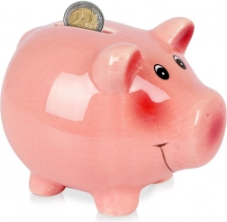 Ceramiczna skarbonka w kształcie świnki 12 cm
