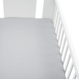 jersey prześcieradło do dziecięcego łóżeczka New Baby 120 × 60 cm szare