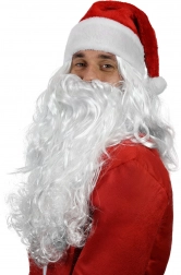 Peruka Mikołaja z brodą dla dorosłych