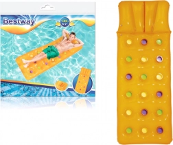 Bestway dmuchany materac wodny z poduszką 188 × 71 cm – Pomarańczowy