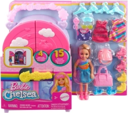 Barbie Chelsea szafa – lalka i 15 akcesoriów