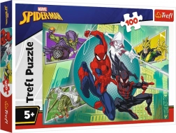 Puzzle 100 elementów Spiderman pajęcza maska Trefl