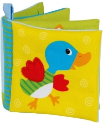 Bawełniana kolorowa szeleszcząca książeczka z piszczałką Zwierzątka