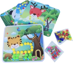 Kolorowa mozaika z grzybkami i obrazkami – 5 motywów