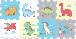 Piankowe puzzle dinozaury - 8 sztuk