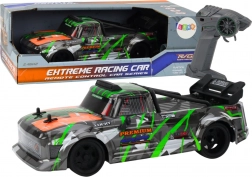 RC auto 1:16 z silikonowymi kołami do driftu, szaro‑zielone