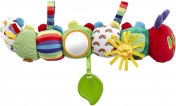 Zabawkowy tekstylny Bardzo głodna gąsienica – aktywna pluszowa grzechotka i gryzak