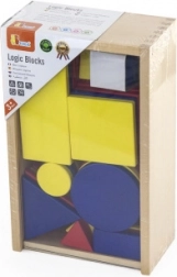 drewniane logiczne klocki – figury geometryczne VIGA TOYS Montessori