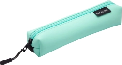 Piórnik PASTELINI wąski z zieloną elastyczną taśmą