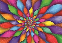 Puzzle tęczowe płatki kwiatów 1000 elementów
