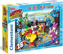 Maxi puzzle 24 kawałków Mickey wyścigowy
