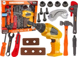 Zestaw narzędzi dla małych majsterkowiczów z wiertarką na baterie