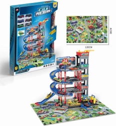 Mega wielopoziomowy parking z matą i akcesoriami