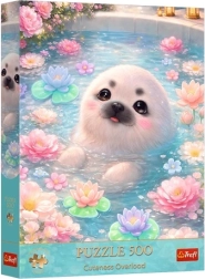 Puzzle Premium Plus Cuteness Overload Słodka foka - 500 elementów