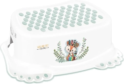 Dziecięcy antypoślizgowy stołek łazienkowy Wild & Free lis – biały