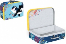 Szkolna papierowa walizka z motywem orki