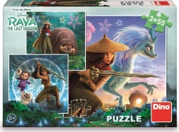 Puzzle Raya i przyjaciele 3x55 elementów