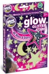 Świecące brokatowe gwiazdki GLOW GLITTER STARS