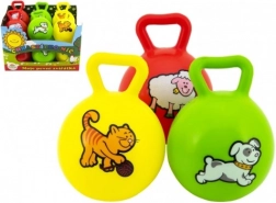 piłeczka z uchwytem i grzechotką moje pierwsze zwierzątka, 10 cm