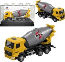 Model kolekcjonerski betoniarki Huina żółty 1:80