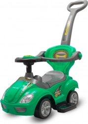 Dziecięcy jeździk/odpychacz 3w1 z prowadzącą tyczką BABY MIX Mega Car – zielony