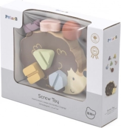 VIGA PolarB Drewniana zabawka Jeż z śrubkami Montessori