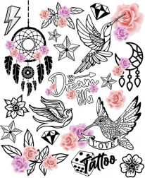 Naprasowanki Kolibry Duży Arkusz