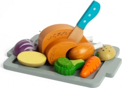 Bigjigs Toys Drewniany zestaw do pieczenia kurczaka