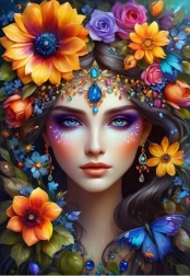 Puzzle Kwiatowa Kobieta 1000 elementów