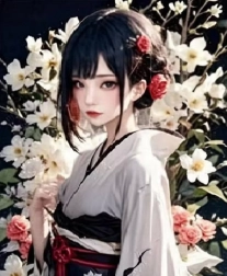 Diamentowe malowanie Dziewczyna w kimonie