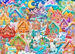 Puzzle Kolorowa noc w Cookietownie 1500 elementów